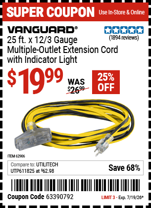 Harbor Freight Coupons, HF Coupons, 20% off - 62906