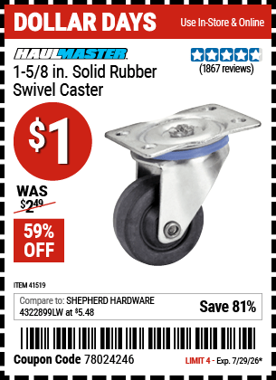Harbor Freight Coupons, HF Coupons, 20% off - 1-5/8