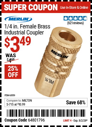 Harbor Freight Coupons, HF Coupons, 20% off - 1/4