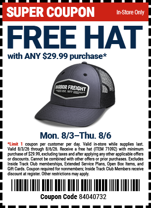 Harbor Freight Coupons, HF Coupons, 20% off - 