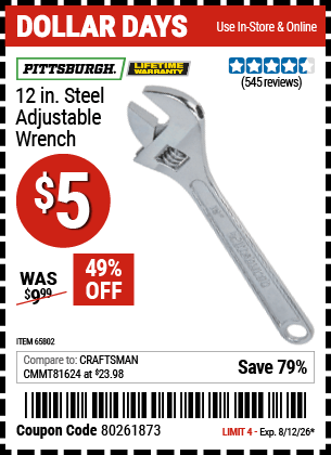 Harbor Freight Coupons, HF Coupons, 20% off - 12