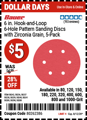 Harbor Freight Coupons, HF Coupons, 20% off - 58242