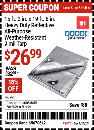 Harbor Freight Coupons, HF Coupons, 20% off - 15 Ft. 2