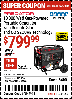 Harbor Freight Coupons, HF Coupons, 20% off - 72624
