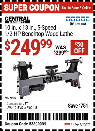 Harbor Freight Coupons, HF Coupons, 20% off - 58358