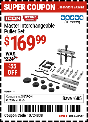 Harbor Freight Coupons, HF Coupons, 20% off - 58118