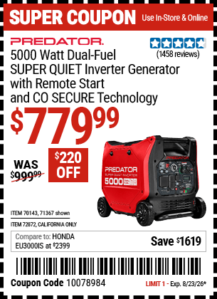 Harbor Freight Coupons, HF Coupons, 20% off - 70143
