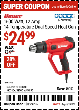 Harbor Freight Coupons, HF Coupons, 20% off - 73175