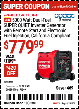 Harbor Freight Coupons, HF Coupons, 20% off - 71424
