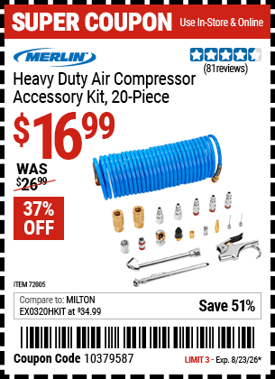 Harbor Freight Coupons, HF Coupons, 20% off - 72805