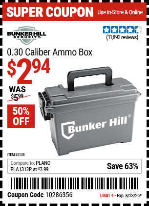 Harbor Freight Coupons, HF Coupons, 20% off - Ammo Box