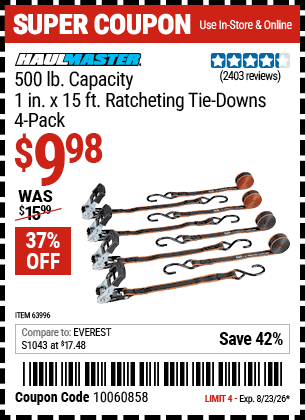 Harbor Freight Coupons, HF Coupons, 20% off - 4 Piece, 1