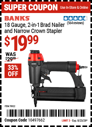 Harbor Freight Coupons, HF Coupons, 20% off - 70922