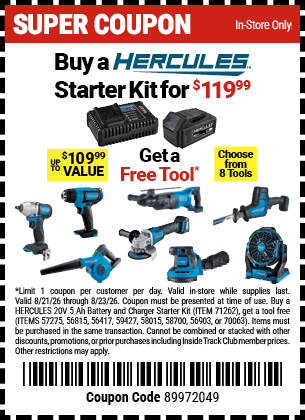Harbor Freight Coupons, HF Coupons, 20% off - 