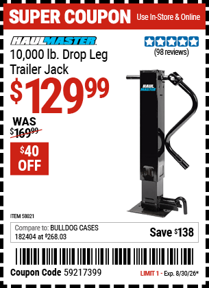 Harbor Freight Coupons, HF Coupons, 20% off - 58021