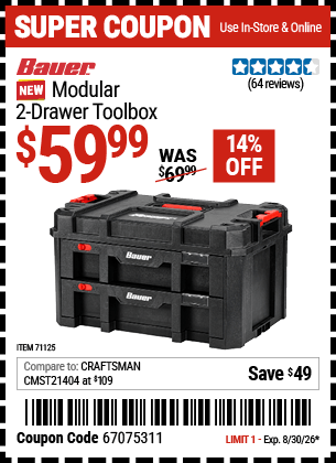 Harbor Freight Coupons, HF Coupons, 20% off - 71125