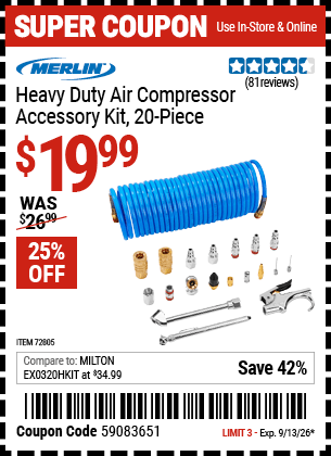 Harbor Freight Coupons, HF Coupons, 20% off - 72805