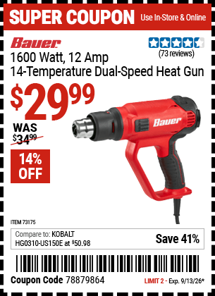 Harbor Freight Coupons, HF Coupons, 20% off - 73175