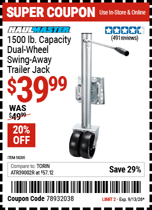 Harbor Freight Coupons, HF Coupons, 20% off - 58205