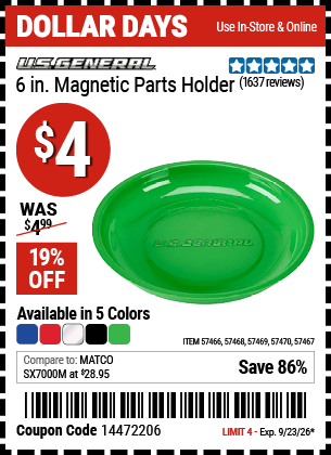 Harbor Freight Coupons, HF Coupons, 20% off - 57467