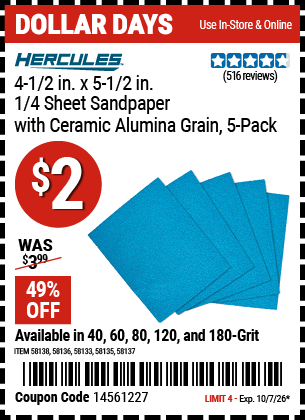 Harbor Freight Coupons, HF Coupons, 20% off - 58137