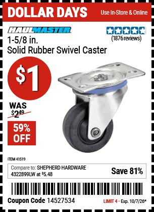 Harbor Freight Coupons, HF Coupons, 20% off - 1-5/8