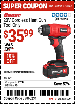 Harbor Freight Coupons, HF Coupons, 20% off - 56791
