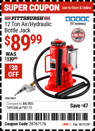 Harbor Freight Coupons, HF Coupons, 20% off - 59425