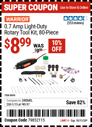 Harbor Freight Coupons, HF Coupons, 20% off - 58999