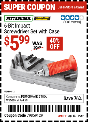 Harbor Freight Coupons, HF Coupons, 20% off - 64812