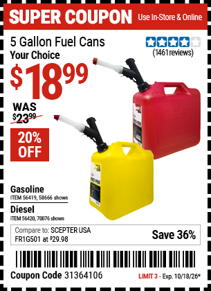 Harbor Freight Coupons, HF Coupons, 20% off - 