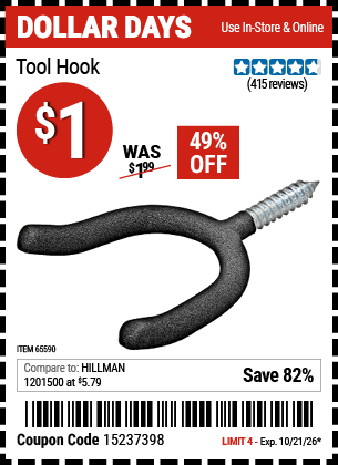 Harbor Freight Coupons, HF Coupons, 20% off - 65590