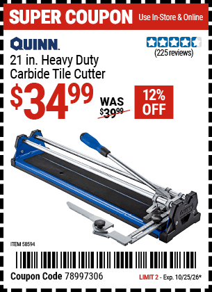 Harbor Freight Coupons, HF Coupons, 20% off - 58594