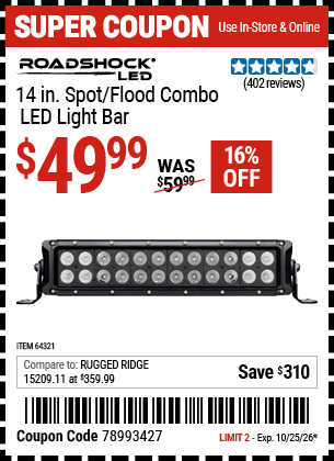 Harbor Freight Coupons, HF Coupons, 20% off - Roadshock 14