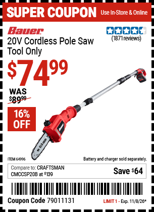 Harbor Freight Coupons, HF Coupons, 20% off - 