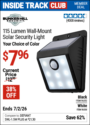 Harbor Freight Coupons, HF Coupons, 20% off - BUNKER HILL SECURITY Wall Mount Security Light for $9.99