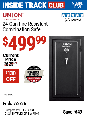 Harbor Freight Coupons, HF Coupons, 20% off - 24 Gun Fire Resistant Combination Safe