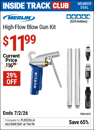 Harbor Freight Coupons, HF Coupons, 20% off - 4 Piece High Flow Blow Gun Kit