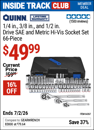 Harbor Freight Coupons, HF Coupons, 20% off - 66 Piece, 1/4