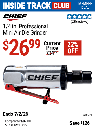 Harbor Freight Coupons, HF Coupons, 20% off - Air Die Grinder