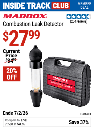 Harbor Freight Coupons, HF Coupons, 20% off - Maddox Combustion Leak Detector