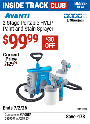 Harbor Freight Coupons, HF Coupons, 20% off - Avanti Hvlp Portable Paint Sprayer