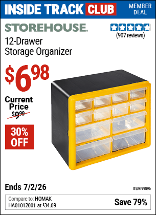 Harbor Freight Coupons, HF Coupons, 20% off - 12 Drawer Storage Organizer