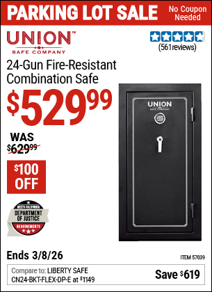 Harbor Freight Coupons, HF Coupons, 20% off - 24 Gun Fire Resistant Combination Safe