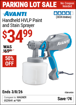 Harbor Freight Coupons, HF Coupons, 20% off - Avanti Hvlp Hand Held Paint Sprayer