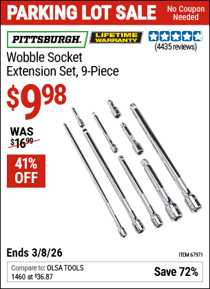Harbor Freight Coupons, HF Coupons, 20% off - 9 Piece 1/4