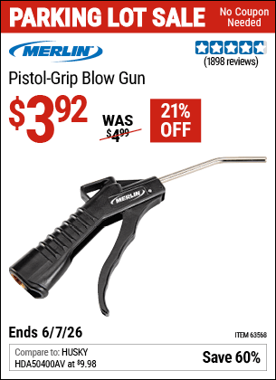 Harbor Freight Coupons, HF Coupons, 20% off - Pistol Grip Blow Gun
