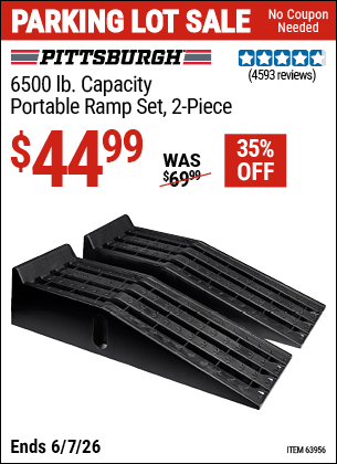 Harbor Freight Coupons, HF Coupons, 20% off - 2 Piece Auto Ramp Sets Polypropylene