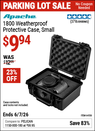 Harbor Freight Coupons, HF Coupons, 20% off - Apache 1800 Weatherproof Protective Case