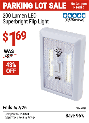 Harbor Freight Coupons, HF Coupons, 20% off - Led Super Bright Flip Light